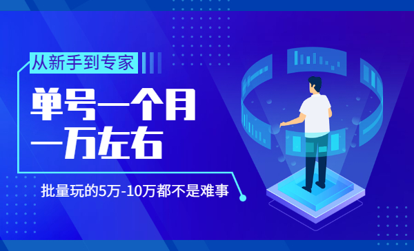 单号一个月一万左右 有基础的，批量玩的5万-10万都不是难事